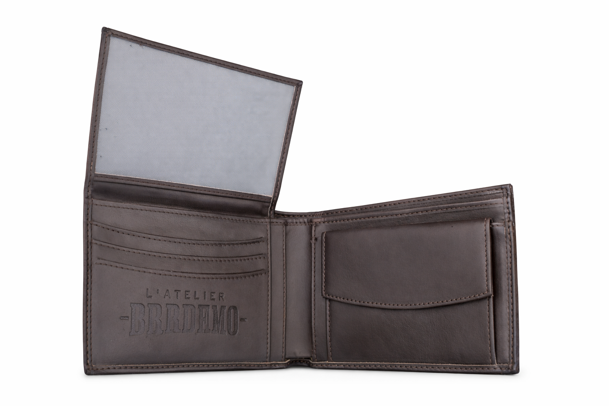 portefeuille cuir croco